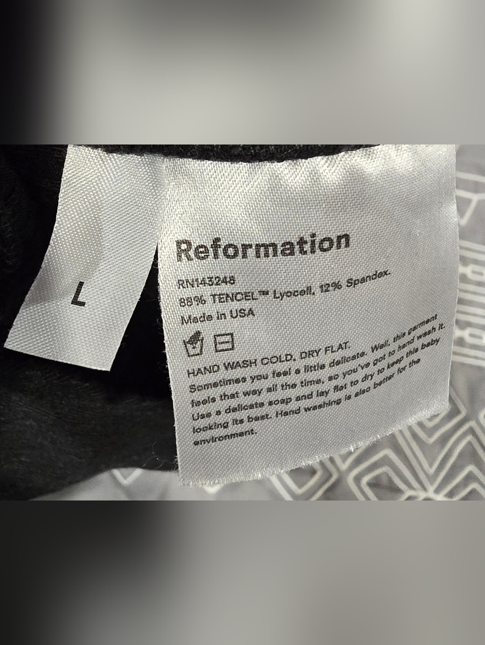 Reformation Black Ribbed Bodysuit Size Large - Picture 5 of 6